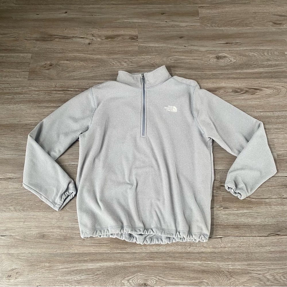 The North Face Light Gray 1/4 zip sweater